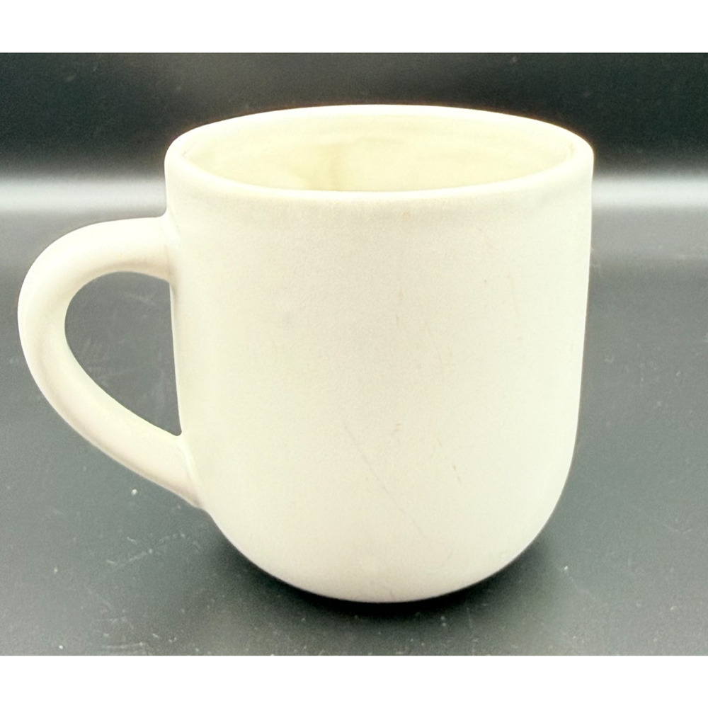 Pottery Barn Scary Squad White Stoneware Coffee Mug Ghost w/ Black Bat Bow 3D - Picture 2 of 6